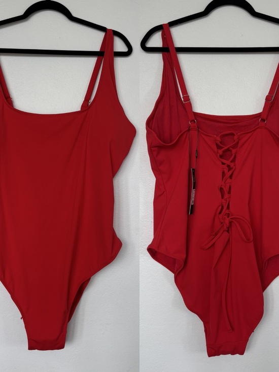 Fashion Nova Other - Fashion Nova Delvina Snatched Sculpting Scoop Neck Lace up back Swim One-Piece